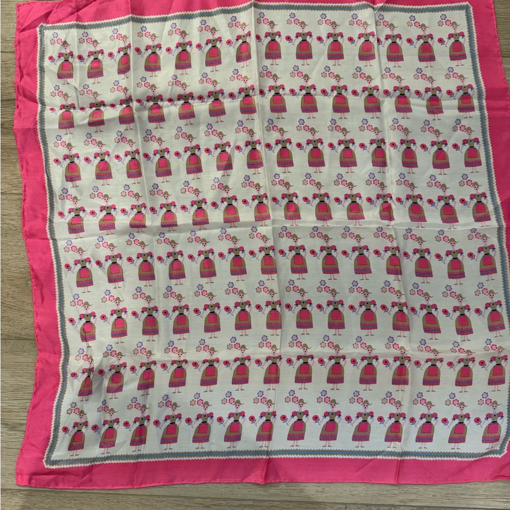 🌷 Vintage Dutch Girl Scarf – Mid-Century Charm with a Floral Twist 🌷